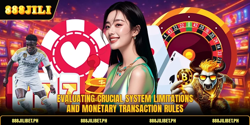 Evaluating crucial system limitations and monetary transaction rules
