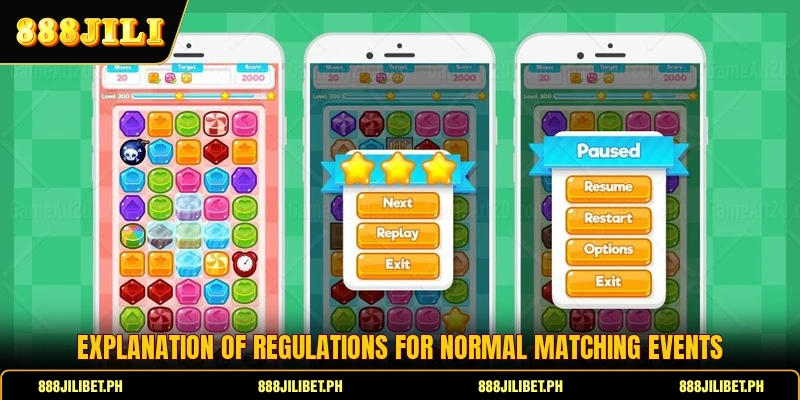 Explanation of regulations for normal matching events