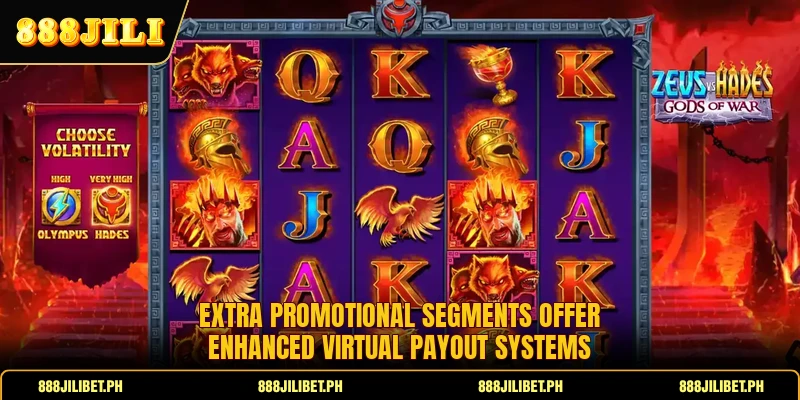 Extra promotional segments offer enhanced virtual payout systems