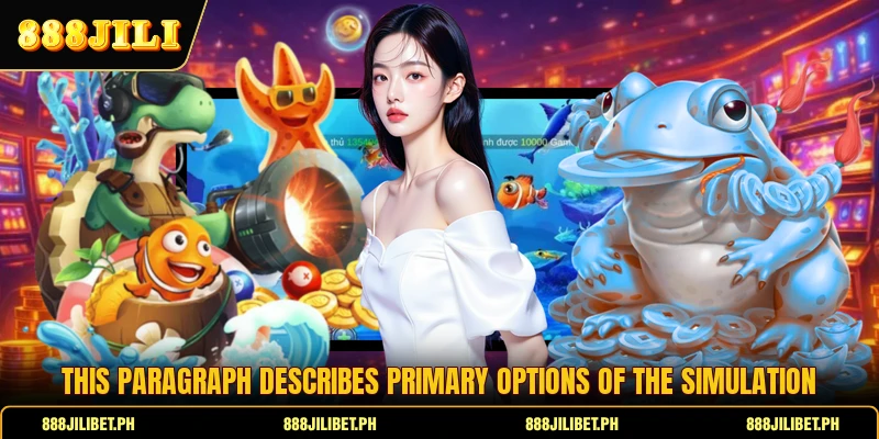 This paragraph describes primary options of the simulation